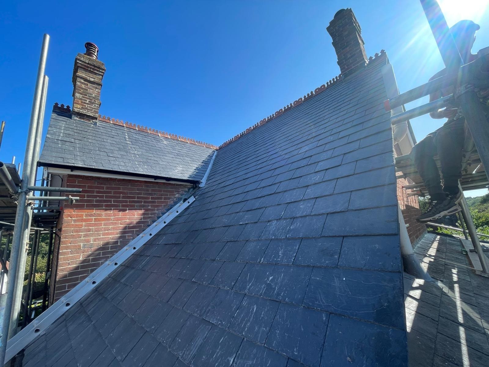 Completed pitched roof installation by Harding & Co. Roofing Specialists in London and the South East — project 43