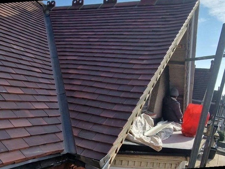 Pitched roof installation in progress by Harding & Co. Roofing Specialists in London and the South East — project 51