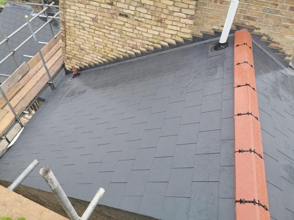 Completed pitched roof installation by Harding & Co. Roofing Specialists in London and the South East — project 23