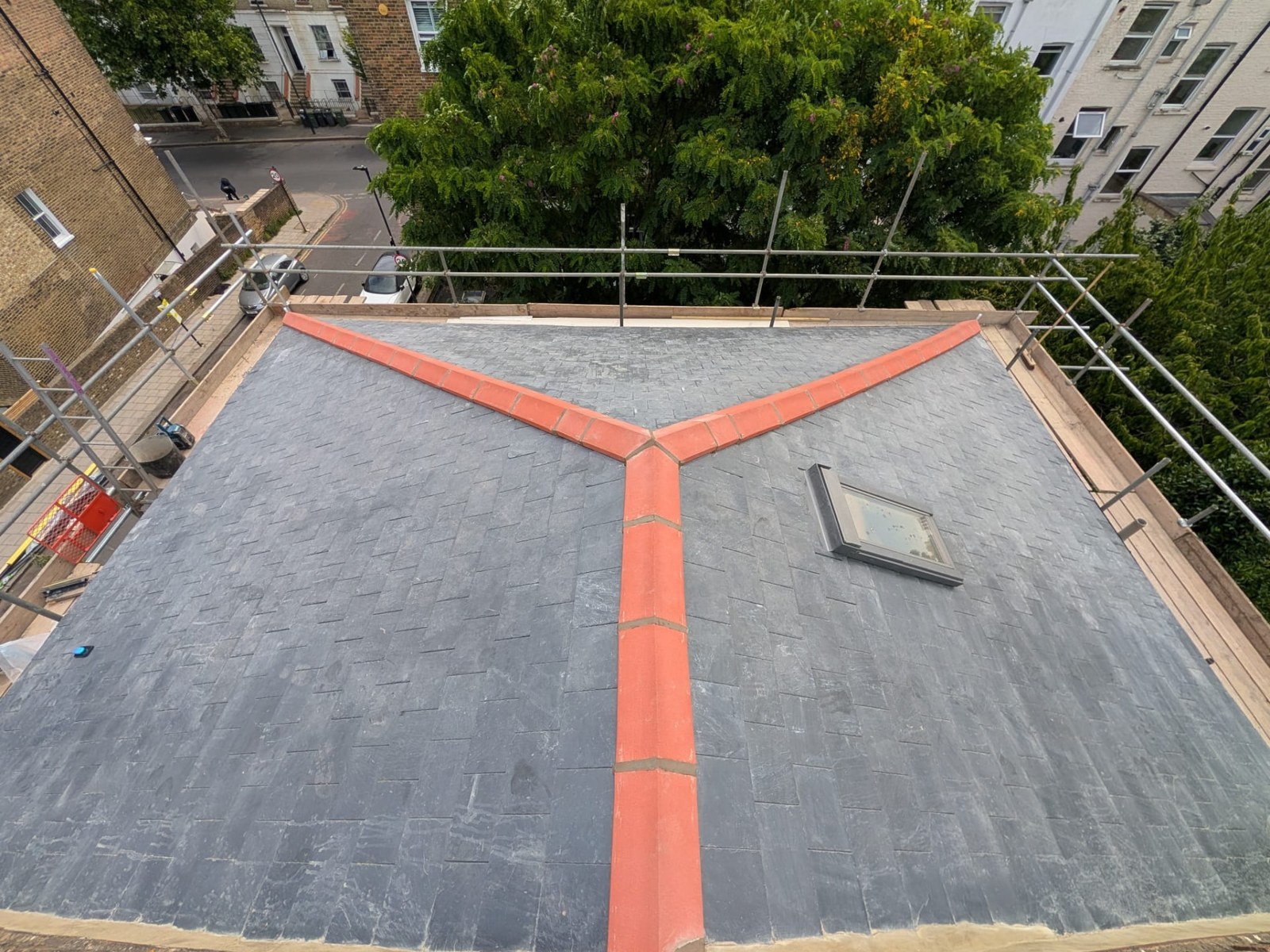 Completed pitched roof installation by Harding & Co. Roofing Specialists in London and the South East — project 21