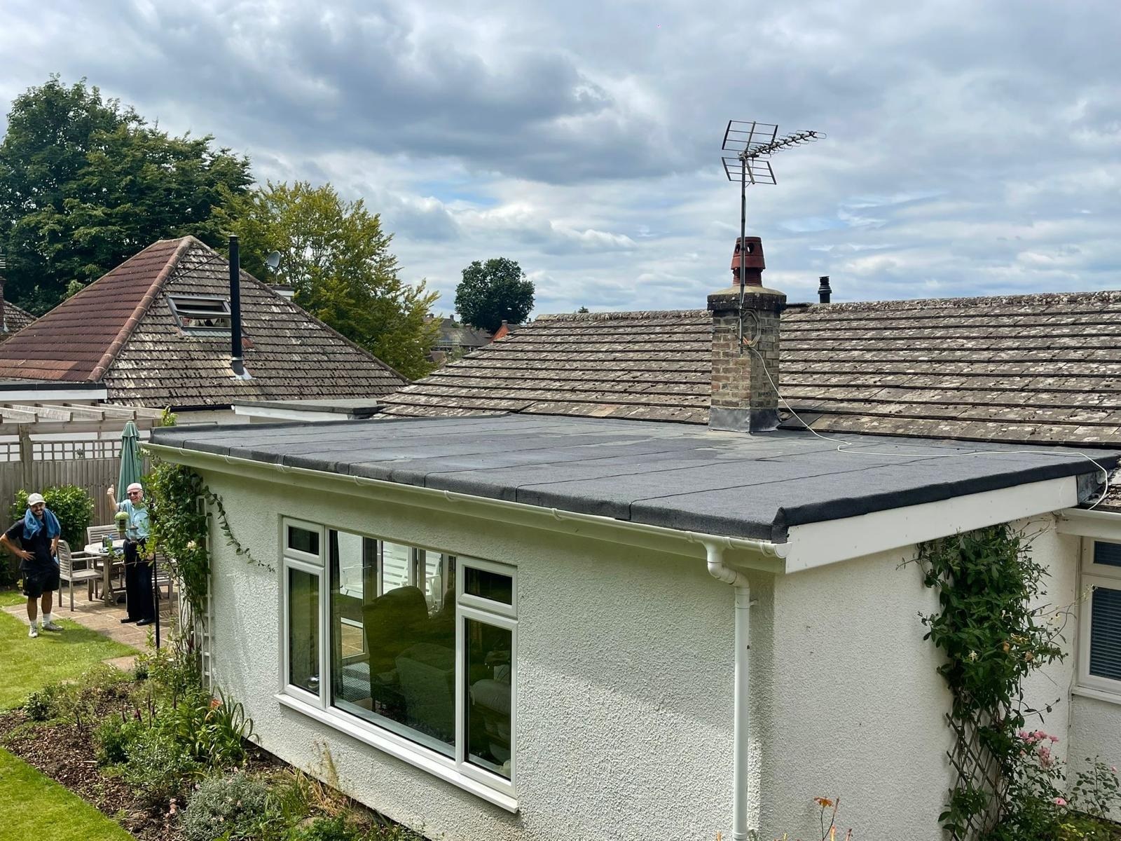 Completed torch-on felt flat roof by Harding & Co. Roofing Specialists in London and the South East — project 6