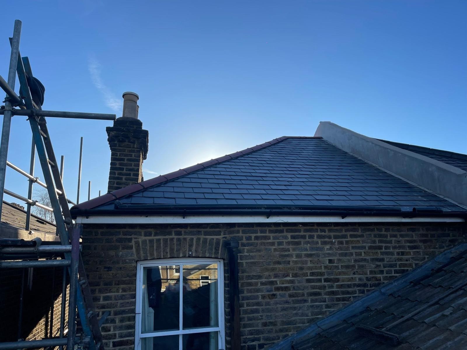 Completed pitched roof installation by Harding & Co. Roofing Specialists in London and the South East — project 41